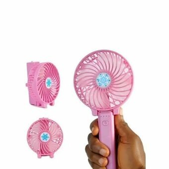 Mini Ventilador Elétrico Portátil Rosa